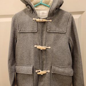 Women's Cotton Fleece Hooded Duffle Jacket, Size S
